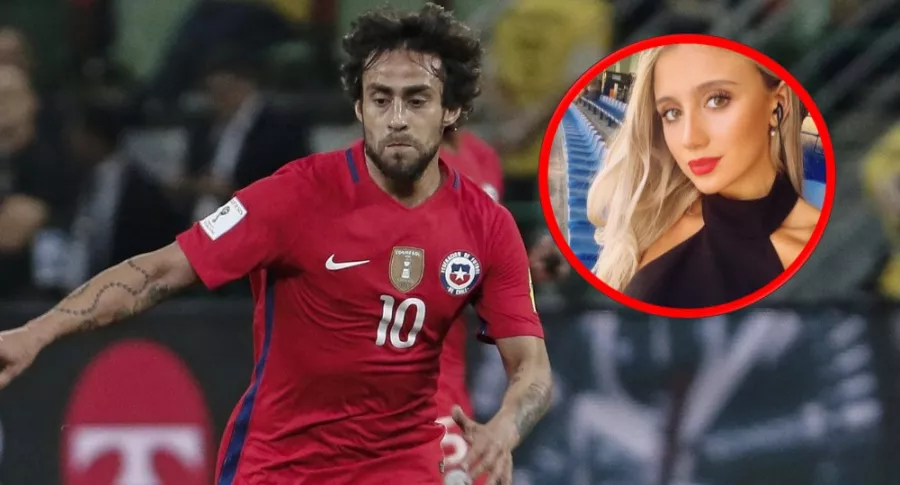 Jorge Valdivia, jugador chileno cuya esposa se puso celosa de un trino de Morena Beltrán, y la periodista