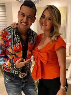 Martín Elías, fallecido cantante, y Dayana Jaimes, viuda del cantante