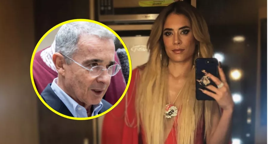 Álvaro Uribe y Carolina Ramírez, protagonista de 'La reina del flow' , que pidió que se suspenda el Twitter del expresidente