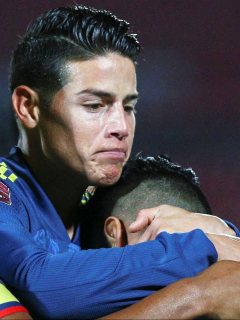 Jugadores lesionados de Selección Colombia antes de Copa América y Eliminatoria. Imagen de James y Falcao.