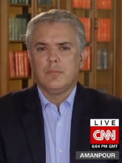 Entrevista de Iván Duque en CNN sobre militarización durante paro nacional