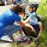 Pieter Sarry, quien fue atropellado en el Giro de Italia por carro del Bike Exchange