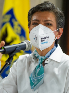 Claudia López, alcaldesa de Bogotá, que le reprochó a la Defensoría del Pueblo cifras "falsas" sobre desaparecidos