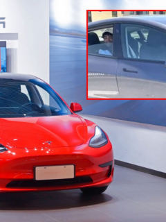 Carro Tesla, ilustra nota de Arrestan a hombre por viajar en la parte de atrás de su Tesla sin conductor