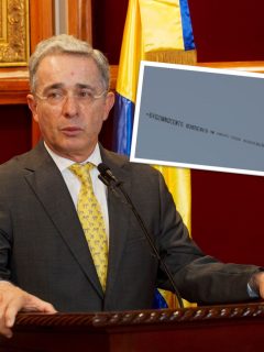 Álvaro Uribe y mensaje en contra que sobrevoló en Miami