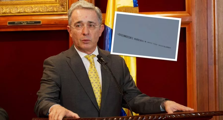 Álvaro Uribe y mensaje en contra que sobrevoló en Miami