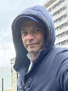 Selfi de Iván Lalinde y recuadro de Lina Marulanda, ilustra nota sobre fotos que publicó él de ella previas a su cumpleaños.