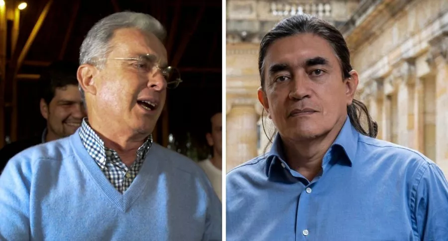 Álvaro Uribe y Gustavo Bolívar, quien cree que el uribismo no morirá, pero que su líder ya está políticamente muerto