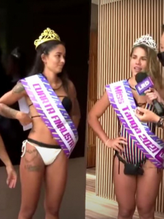 Captura de pantalla de video de concurso de la mejor cola entre mujeres del equipo Omega del Desafío