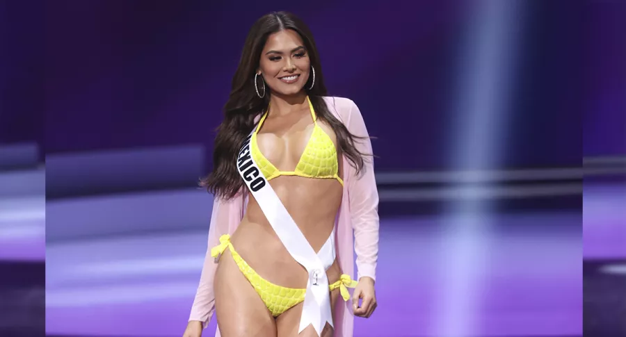 Señorita México, Alma Andrea Meza, quien este 16 de mayo de 2021 se coronó Miss Universo, durante el desfile en traje de baño el 14 de mayo en el Seminole Hard Rock Hotel & Casino, de Miami, Florida, Estados Unidos.