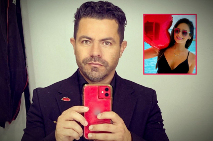 Piter Albeiro tomándose foto y recuadro con foto de su ex Carolina Rojas, a propósito de quién es ella y por qué lo acusó de infidelidad.