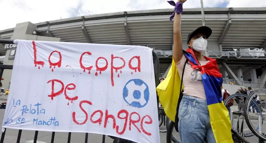 En Bogotá protestaron para que no se haga la Copa América en Colombia