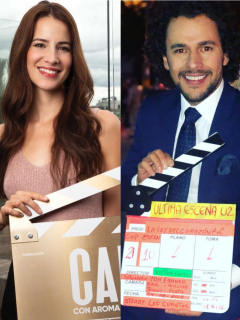 Foto de Laura Londoño, Iván López y Mabel Moreno, a propósito de si las actrices de 'Café' pelearon por él