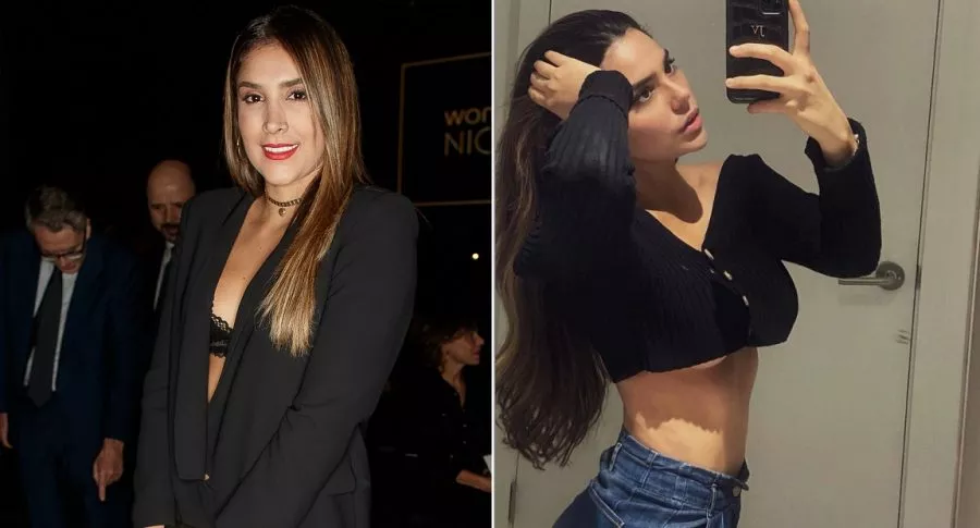 Daniela Ospina en evento de Women'Secret 2017 y Juan Valentina Restrepo tomándose foto, a propósito de cómo es la relación de la exesposa y la hermana de James Rodríguez hoy.