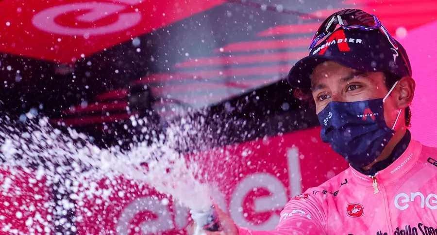 Egan BErnal en etapa 14 del Giro de Italia 2021. Clasificación general.