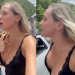 [Video] Elizabeth Loaiza pelea con manifestantes en plena vía por bloqueos: “Dejen pasar”