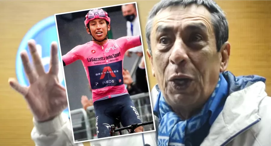 ‘Rubencho’ inventó narración de triunfo de Egan Bernal a falta de TV en el Giro. Fotomontaje: Pulzo.