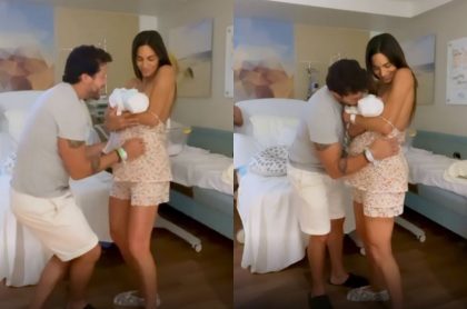 (Video) Valerie Domínguez baila mientras amamanta a su bebé recién nacido