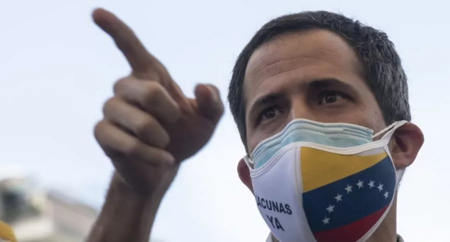 Juan Guaidó, quien desmiente a Maduro y dice que no llegaron más de un millón de vacunas