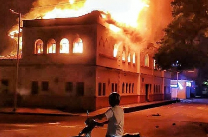 Incendio en Palacio de Justicia en Tuluá, en medio de las manifestaciones del paro nacional