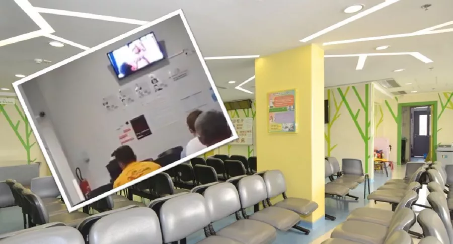 Video viral del error de un hospital en Francia que colocó una película pornográfica en plena sala de espera. 