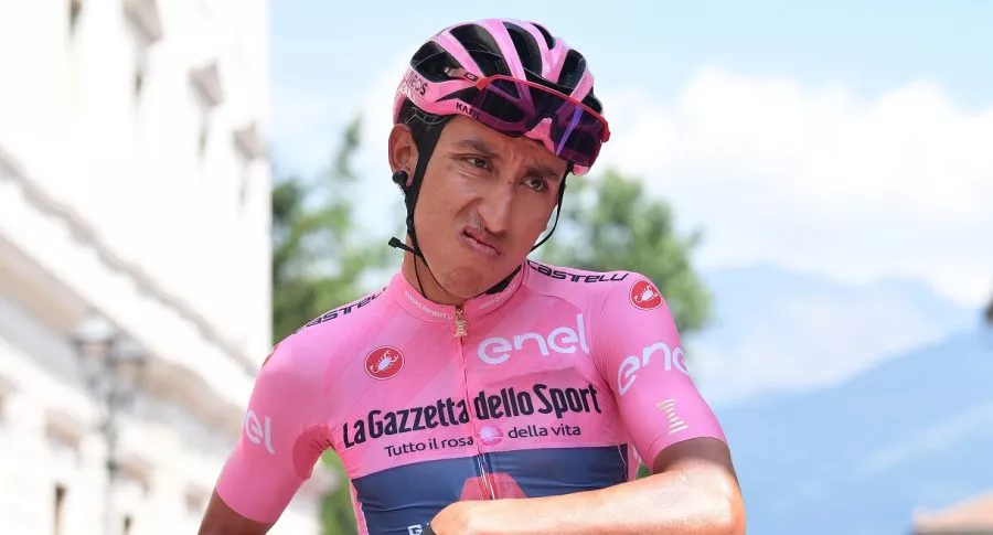 Egan Bernal en el Giro de Italia, quien reconoció que posiblemente no atacará en últimas etapas de montaña