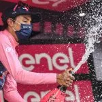 Egan Bernal en etapa 21 del Giro de Italia 2021. Clasificación general.