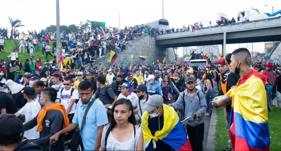 Nuevas protestas en Colombia por el paro nacional.