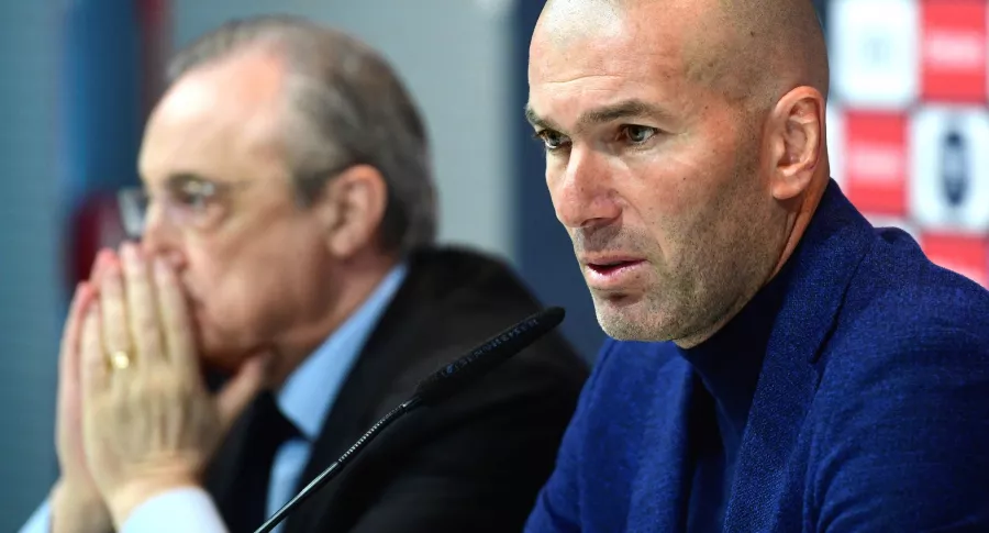 Zinedine Zidane se despide del Real Madrid con dura carta a Florentino Pérez. Imagen de 'Zizou' y del presidente del club.