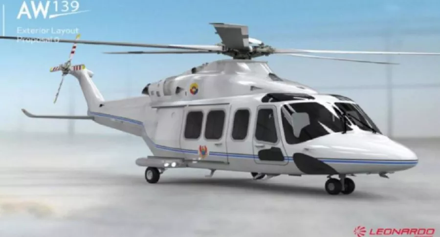 Imagen del nuevo helicóptero presidencial Leonardo AW-139 VIP
