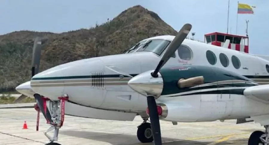 Imagen de la aeronave que iba con droga y que fue descubierta en aeropuerto de Providencia