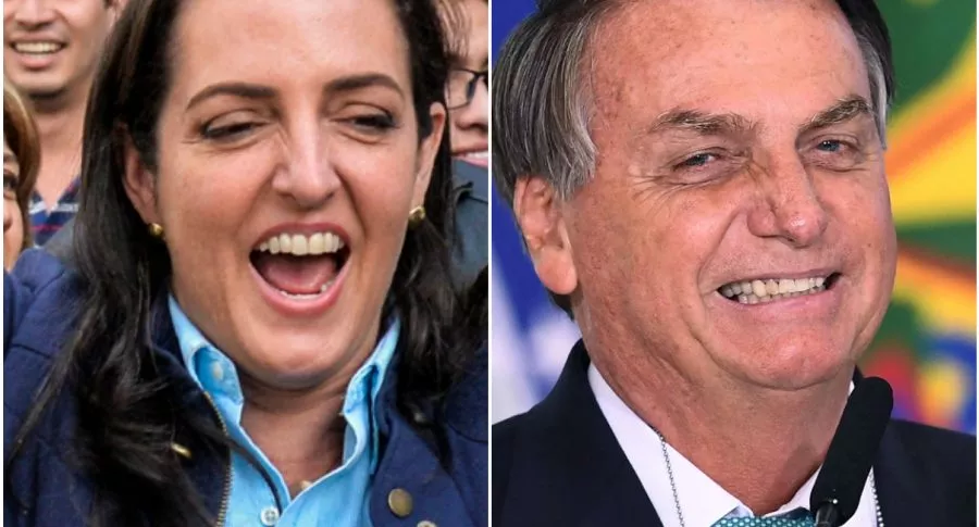María Fernanda Cabal, que dijo que amaba a Jair Bolsonaro, y el presidente de Brasil