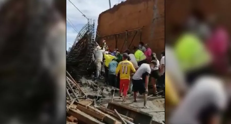 Video: en Mesa de los Santos, Santander, se desplomó mercado campesino