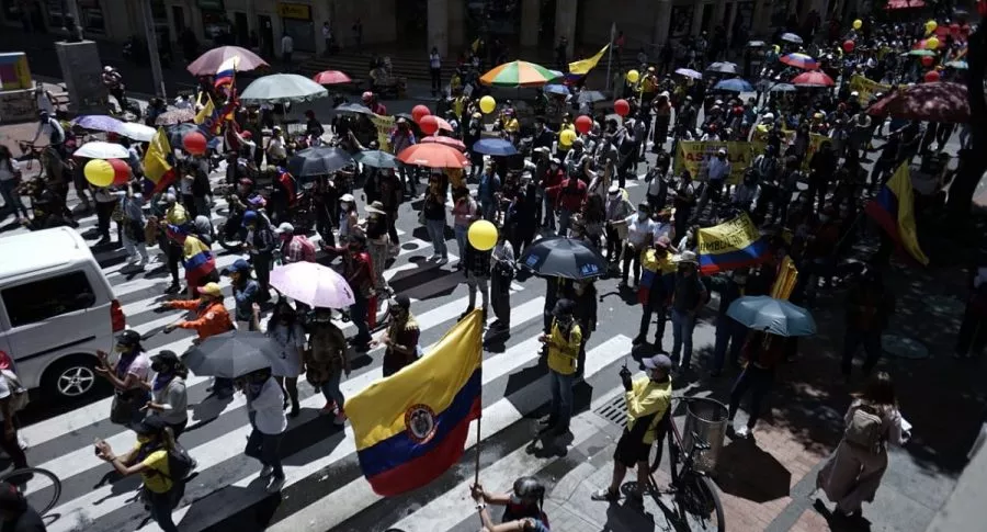 Imagen de día 36 del Paro nacional: bloqueos y protestas en norte de Bogotá