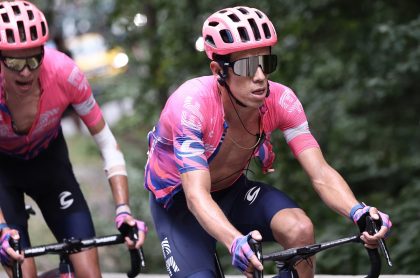 Rigoberto Urán en etapa 4 de la Vuelta a Suiza 2021. Clasificación general.