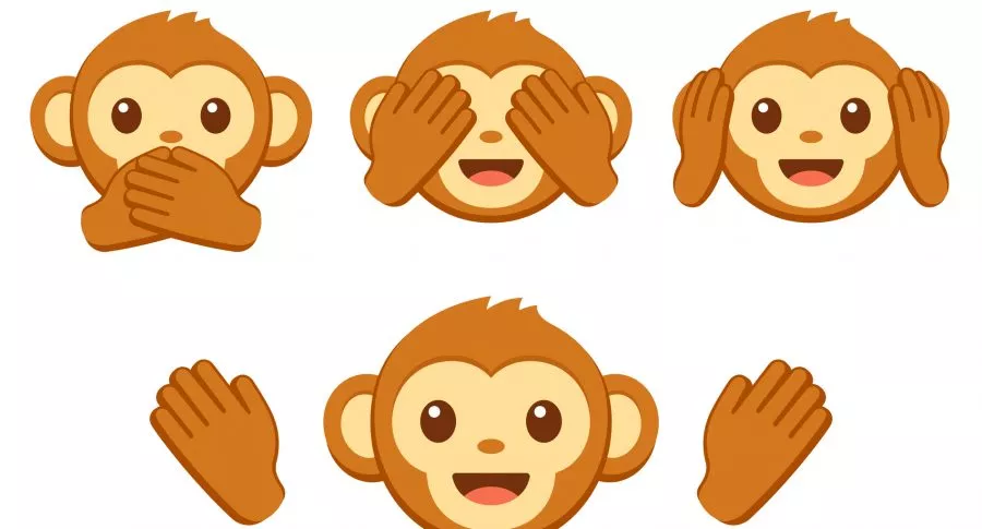 Foto de emojis ilustra nota sobre el significado de los tres monos 