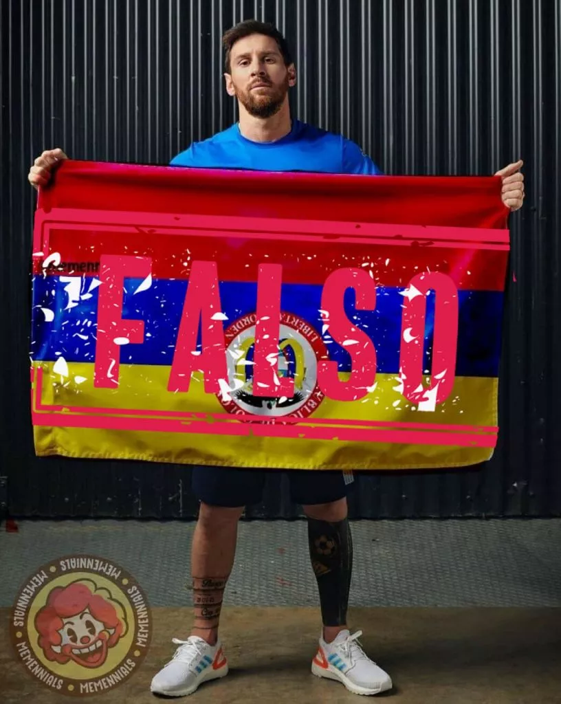 Imagen falsa de Lionel Messi / Vía Colombia Check.