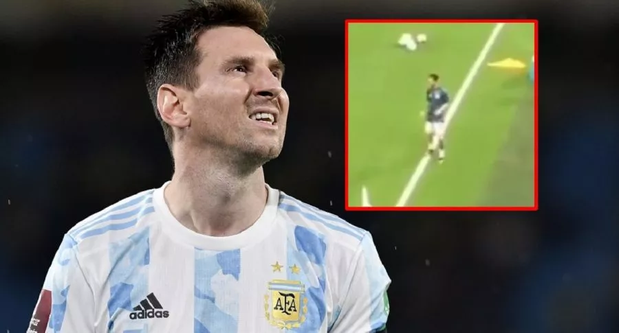Lionel Messi respondiéndole a hincha de Colombia que lo insultó desde la tribuna