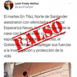 Fiscalía desmiente a congresista por noticia falsa sobre asesinato de esposo de una fiscal