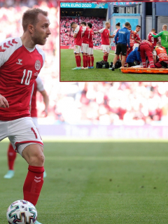 Christian Eriksen, jugador de Inter de Milán, que se desmayó en partido Dinamarca vs. Finlandia de la Eurocopa 2021.
