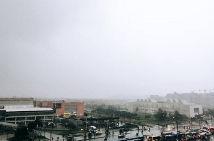 Imagen que ilustra las lluvias de este martes en Bogotá. 