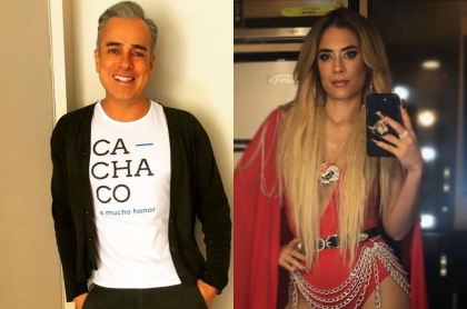 Foto de Jorge Enrique Abello y Carolina Ramírez ('La reina del flow'), a propósito de que él iba a ser el amante en 'La Pola'