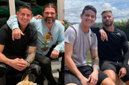 Fotos de James Rodríguez junto a Juanes y junto a Maluma, en nota de celebridades con las que ha estado tras ser desconvocado de Selección Colombia.