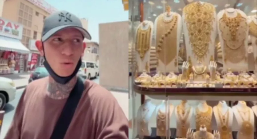 Foto de captura de video de 'La Liendra' en Dubái, luego de que contó cómo es el bazar de oro allá.
