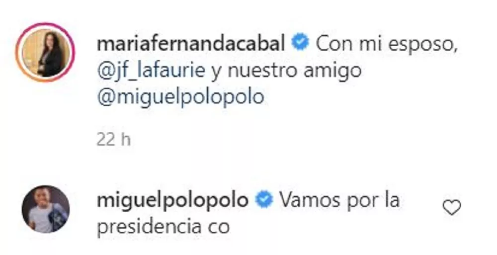 Instagram @mariafernandacabal