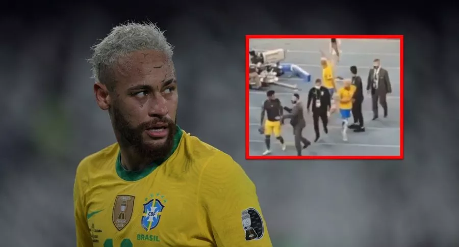 Video de la discusión de Neymar y Miguel Ángel Borja en el partido Colombia vs. Brasil.