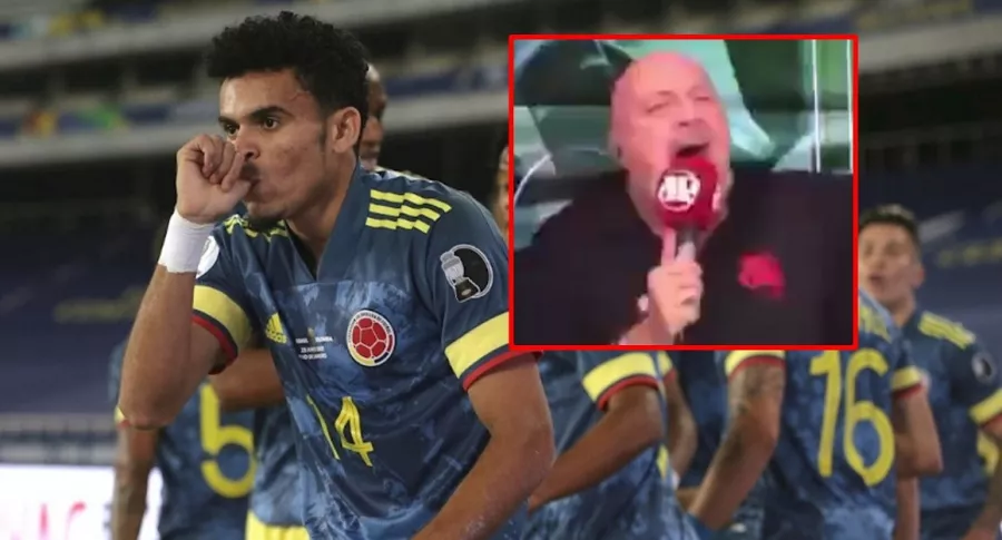 Luis Díaz y el relator brasileño que narró emocionado su golazo contra Brasil