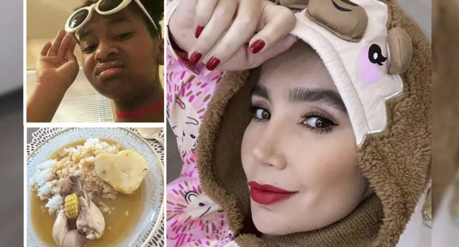 Montaje con foto de Instagram de Paola Jara e imágenes de memes por el sudado de pollo de la cantante, que volvió a ser tendencia por capítulo de ‘Masterchef Celebrity’.