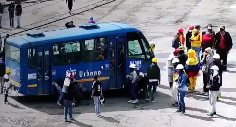 (Videos) Manifestaciones en Usme, Bogotá y buses retenidos del SITP