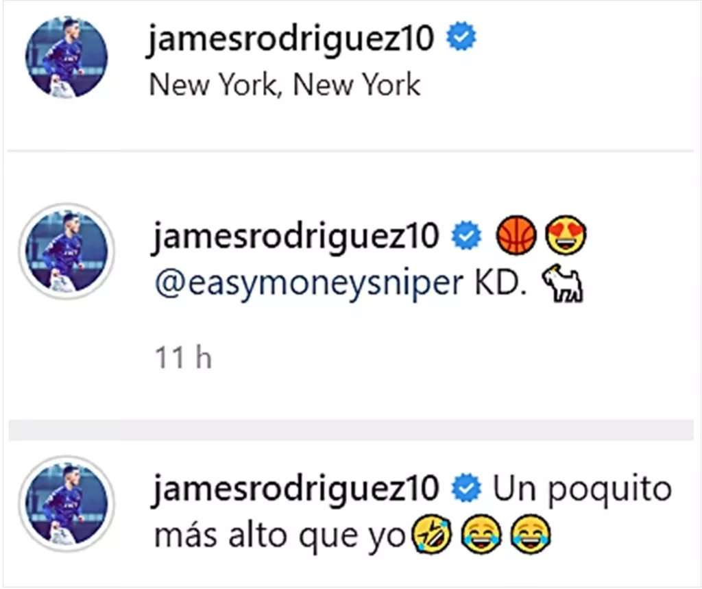Instagram @jamesrodriguez10